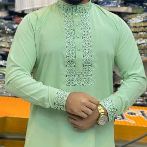 F-107 প্রিমিয়াম স্টিজ পাঞ্জাবি-Olive