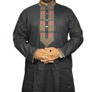 F-103 ধুতি পাঞ্জাবি-Black