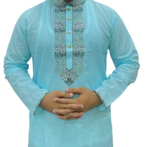 F-105 ধুতি পাঞ্জাবি-Ice Blue
